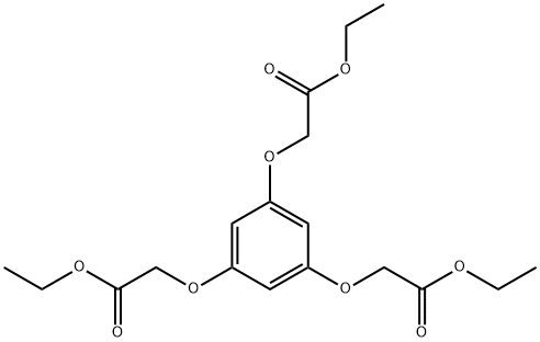 Acetic acid, 2,2',2''-[1,3,5-benzenetriyltris(oxy)]tris-, 1,1',1''-triethyl ester Struktur