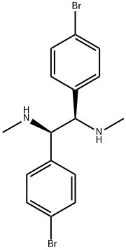 1,2-Ethanediamine, 1,2-bis(4-bromophenyl)-N,N'-dimethyl-, (1R,2R)- (9CI) Struktur