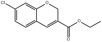 2H-1-Benzopyran-3-carboxylic acid, 7-chloro-, ethyl ester Struktur