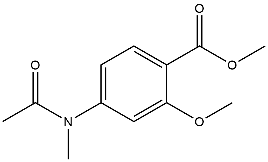 Benzoic acid, 4-(acetylmethylamino)-2-methoxy-, methyl ester Struktur