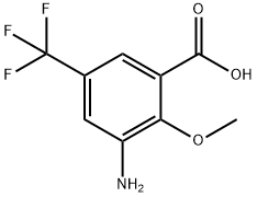 3-Amino-2-methoxy-5-(trifluoromethyl)benzoic acid Struktur