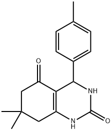 2,5(1H,3H)-Quinazolinedione, 4,6,7,8-tetrahydro-7,7-dimethyl-4-(4-methylphenyl)- Struktur