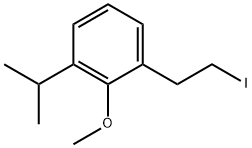 Benzene, 1-(2-iodoethyl)-2-methoxy-3-(1-methylethyl)- Struktur