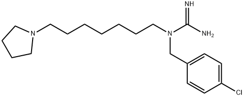 Guanidine, N-[(4-chlorophenyl)methyl]-N-[7-(1-pyrrolidinyl)heptyl]- Struktur