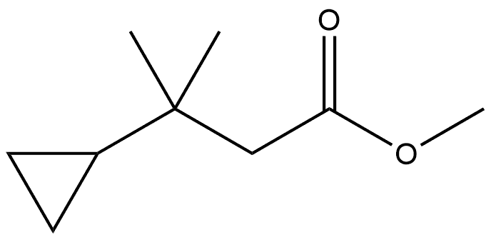 Cyclopropanepropanoic acid, β,β-dimethyl-, methyl ester Struktur