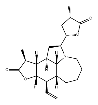 Furo[2,3-h]pyrrolo[3,2,1-jk][1]benzazepin-10(2H)-one, 8-ethenyldodecahydro-11-methyl-2-[(2S,4S)-tetrahydro-4-methyl-5-oxo-2-furanyl]-, (2S,7aR,8R,8aS,11S,11aS,11bR,11cR)- Struktur