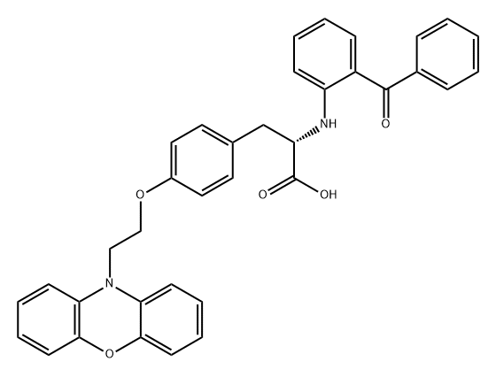 L-Tyrosine, N-(2-benzoylphenyl)-O-[2-(10H-phenoxazin-10-yl)ethyl]- Struktur