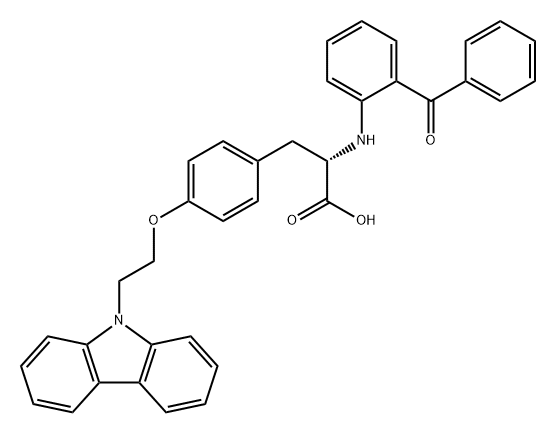 L-Tyrosine, N-(2-benzoylphenyl)-O-[2-(9H-carbazol-9-yl)ethyl]- Struktur