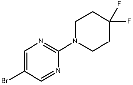 Pyrimidine, 5-bromo-2-(4,4-difluoro-1-piperidinyl)- Struktur