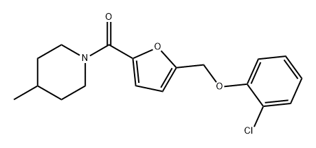 Methanone, [5-[(2-chlorophenoxy)methyl]-2-furanyl](4-methyl-1-piperidinyl)- Struktur