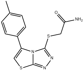 Acetamide, 2-[[5-(4-methylphenyl)thiazolo[2,3-c]-1,2,4-triazol-3-yl]thio]- Struktur