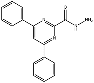 2-Pyrimidinecarboxylic acid, 4,6-diphenyl-, hydrazide Struktur