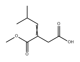 Butanedioic acid, 2-(2-methylpropylidene)-, 1-methyl ester Struktur