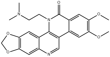 Benzo[c][1,3]benzodioxolo[5,6-h][1,6]naphthyridin-13(12H)-one, 12-[2-(dimethylamino)ethyl]-2,3-dimethoxy- Struktur