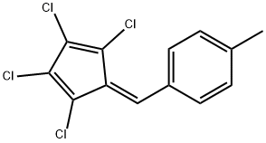 Benzene, 1-methyl-4-[(2,3,4,5-tetrachloro-2,4-cyclopentadien-1-ylidene)methyl]- Struktur