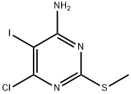 4-Pyrimidinamine, 6-chloro-5-iodo-2-(methylthio)- Struktur