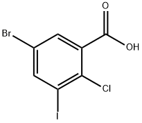 Benzoic acid, 5-bromo-2-chloro-3-iodo- Struktur