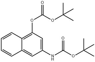 Carbonic acid, 3-[[(1,1-dimethylethoxy)carbonyl]amino]-1-naphthalenyl 1,1-dimethylethyl ester Struktur