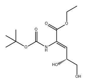 2-Pentenoic acid, 2-[[(1,1-dimethylethoxy)carbonyl]amino]-4,5-dihydroxy-, ethyl ester, (2Z,4R)-