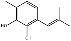 1,2-Benzenediol, 3-methyl-6-(2-methyl-1-propen-1-yl)- Struktur