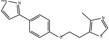 Thiazole, 4-methyl-5-[2-[4-(1H-pyrazol-3-yl)phenoxy]ethyl]- Struktur