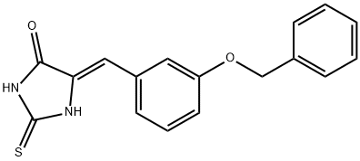 4-Imidazolidinone, 5-[[3-(phenylmethoxy)phenyl]methylene]-2-thioxo-, (5Z)- Struktur