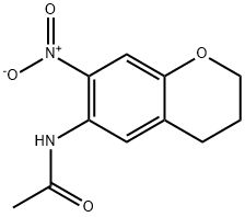 N-(7-NITRO-3,4-DIHYDRO-2H-CHROMEN-6-YL)ACETAMIDE Struktur