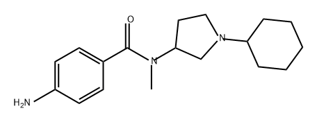 Benzamide, 4-amino-N-(1-cyclohexyl-3-pyrrolidinyl)-N-methyl- Struktur