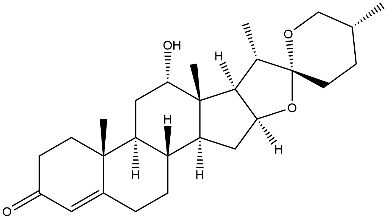 Spirost-4-en-3-one, 12-hydroxy-, (12α,25R)- (9CI) Struktur