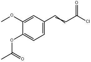 2-Propenoyl chloride, 3-[4-(acetyloxy)-3-methoxyphenyl]- Struktur