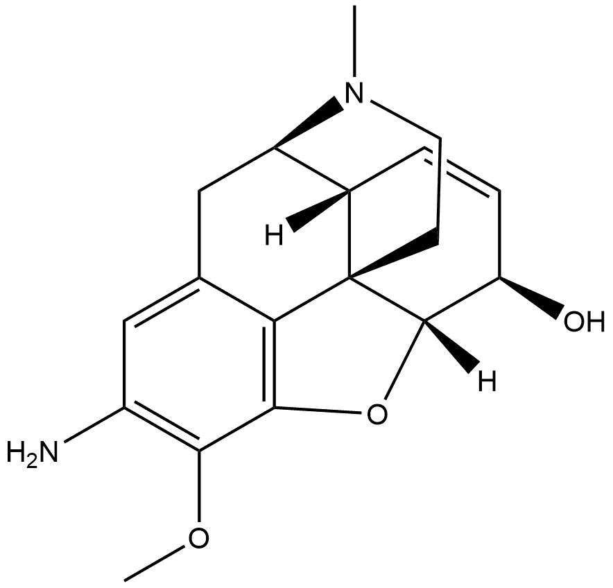 Morphinan-6-ol, 2-amino-7,8-didehydro-4,5-epoxy-3-methoxy-17-methyl-, (5α,6α)- (9CI) Struktur