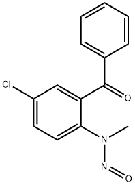 Methanone, [5-chloro-2-(methylnitrosoamino)phenyl]phenyl- Struktur