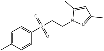 1H-Pyrazole, 3,5-dimethyl-1-[2-[(4-methylphenyl)sulfonyl]ethyl]- Struktur