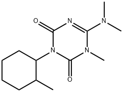 1,3,5-Triazine-2,4(1H,3H)-dione, 6-(dimethylamino)-1-methyl-3-(2-methylcyclohexyl)- Struktur