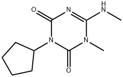 1,3,5-Triazine-2,4(1H,3H)-dione, 3-cyclopentyl-1-methyl-6-(methylamino)- Struktur