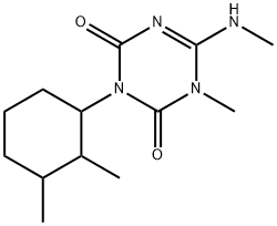 1,3,5-Triazine-2,4(1H,3H)-dione, 3-(2,3-dimethylcyclohexyl)-1-methyl-6-(methylamino)- Struktur