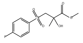 Propanoic acid, 3-[(4-fluorophenyl)sulfonyl]-2-hydroxy-2-methyl-, methyl ester Struktur