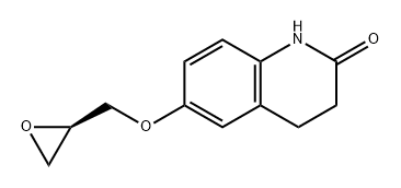 2(1H)-Quinolinone, 3,4-dihydro-6-[(2R)-2-oxiranylmethoxy]- Struktur