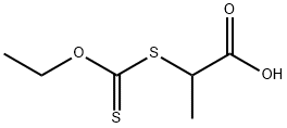 Propanoic acid, 2-[(ethoxythioxomethyl)thio]- Struktur