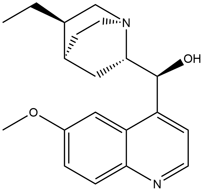 Cinchonan-9-ol, 10,11-dihydro-6'-methoxy-, (8α,9S)- Struktur