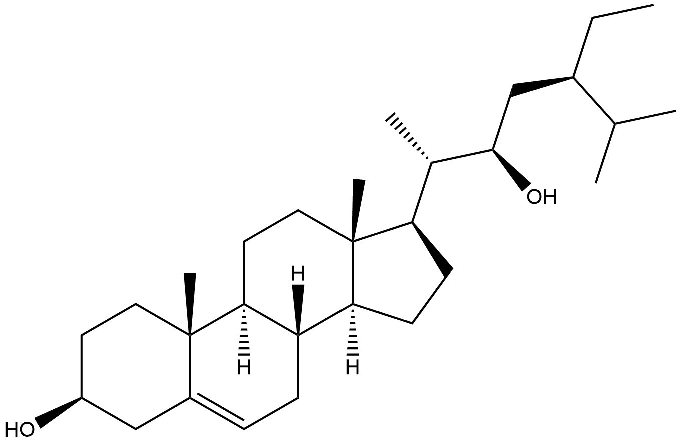 Stigmast-5-ene-3,22-diol, (3β,22R)- Struktur