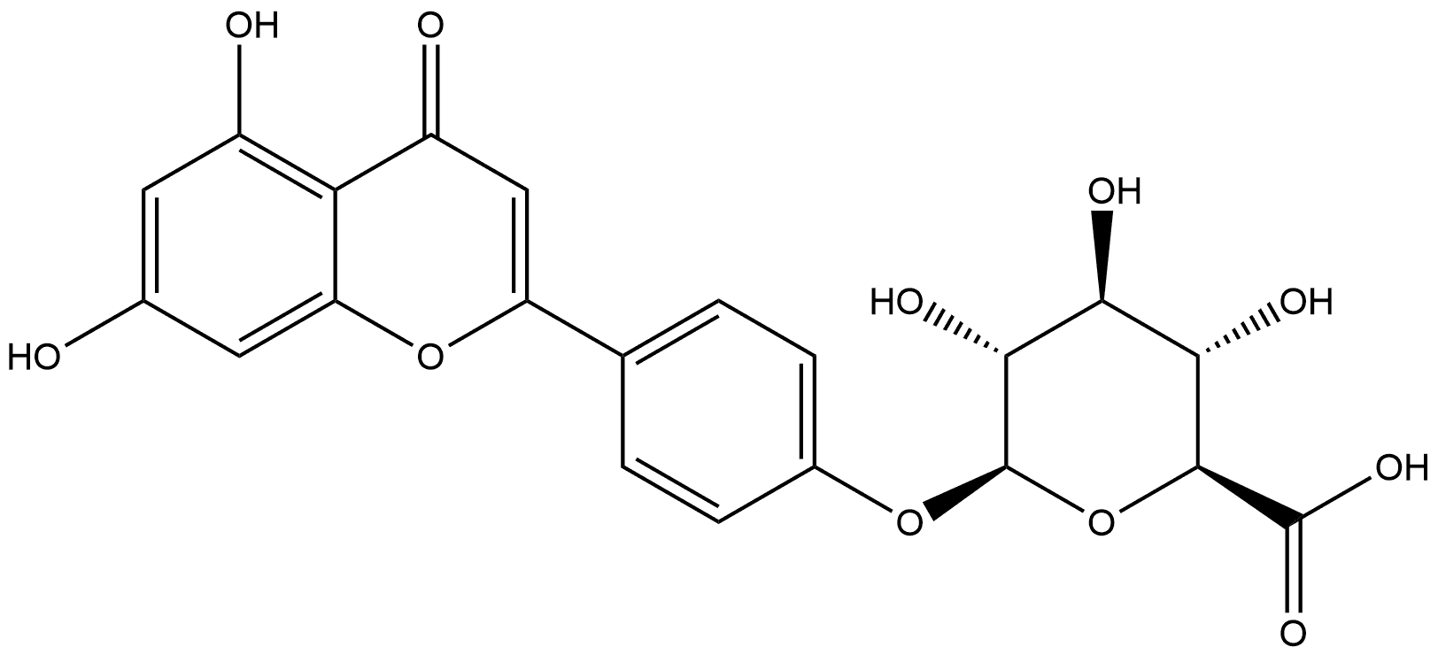 Apigenin 4''-O-β-D-Glucuronide Struktur