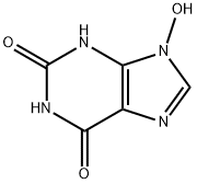 1H-Purine-2,6-dione, 3,9-dihydro-9-hydroxy- Struktur