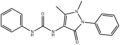 Urea, N-(2,3-dihydro-1,5-dimethyl-3-oxo-2-phenyl-1H-pyrazol-4-yl)-N'-phenyl- Struktur