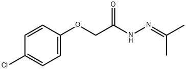 Acetic acid, 2-(4-chlorophenoxy)-, 2-(1-methylethylidene)hydrazide Struktur