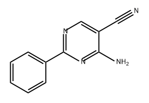 5-Pyrimidinecarbonitrile, 4-amino-2-phenyl- Struktur