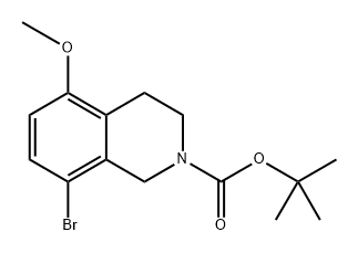 tert-butyl 8-bromo-5-methoxy-3,4-dihydroisoquinoline-2(1H)-carboxylate Struktur