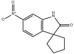 Spiro[cyclopentane-1,3'-[3H]indol]-2'(1'H)-one, 6'-nitro- Struktur