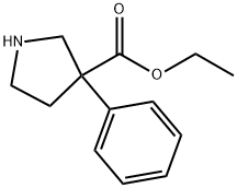 3-Pyrrolidinecarboxylic acid, 3-phenyl-, ethyl ester Struktur