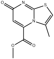 methyl 3-methyl-7-oxo-7H-thiazolo[3,2-a]pyrimidine-5-carboxylate Struktur